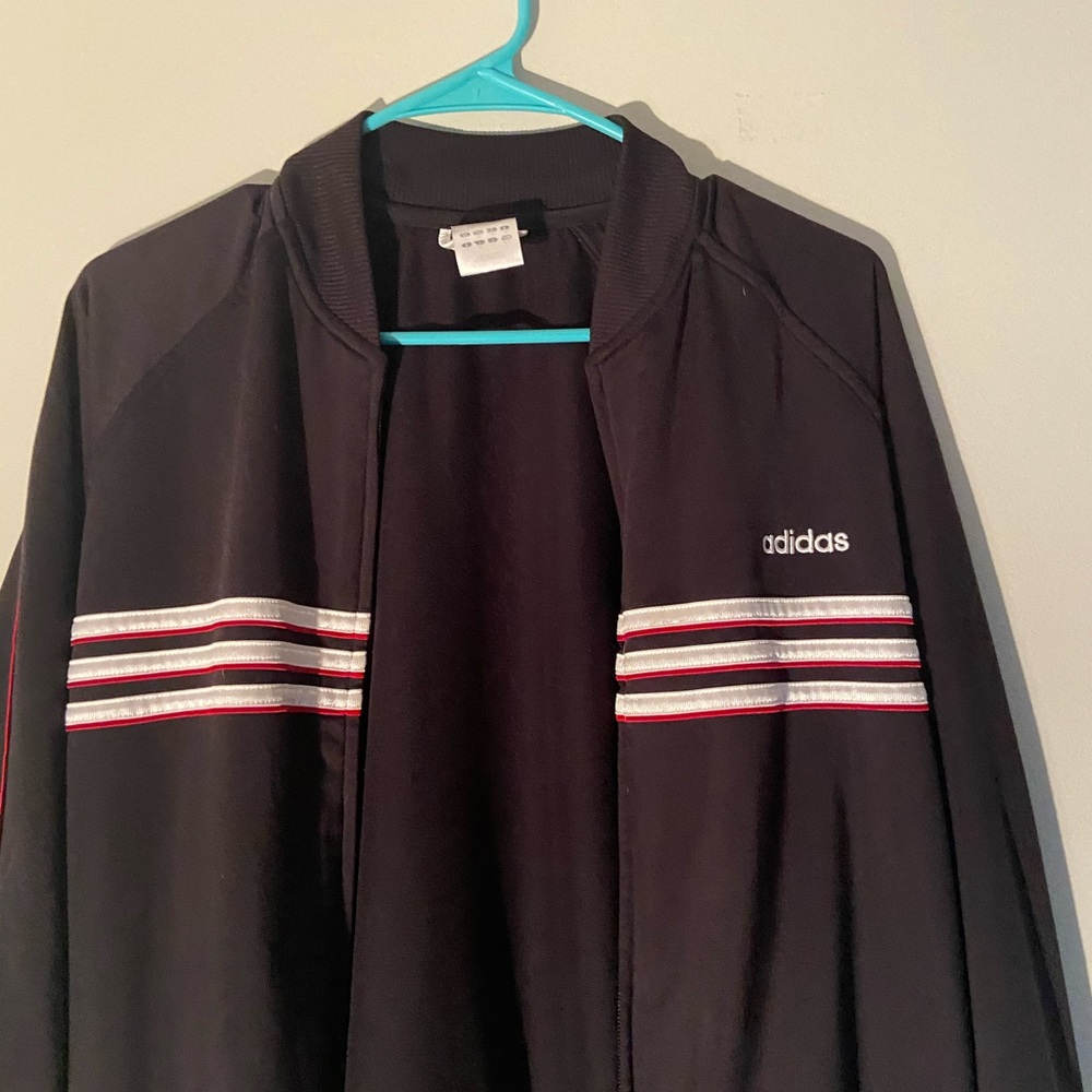 Black, White and Red Adidas Jacket
